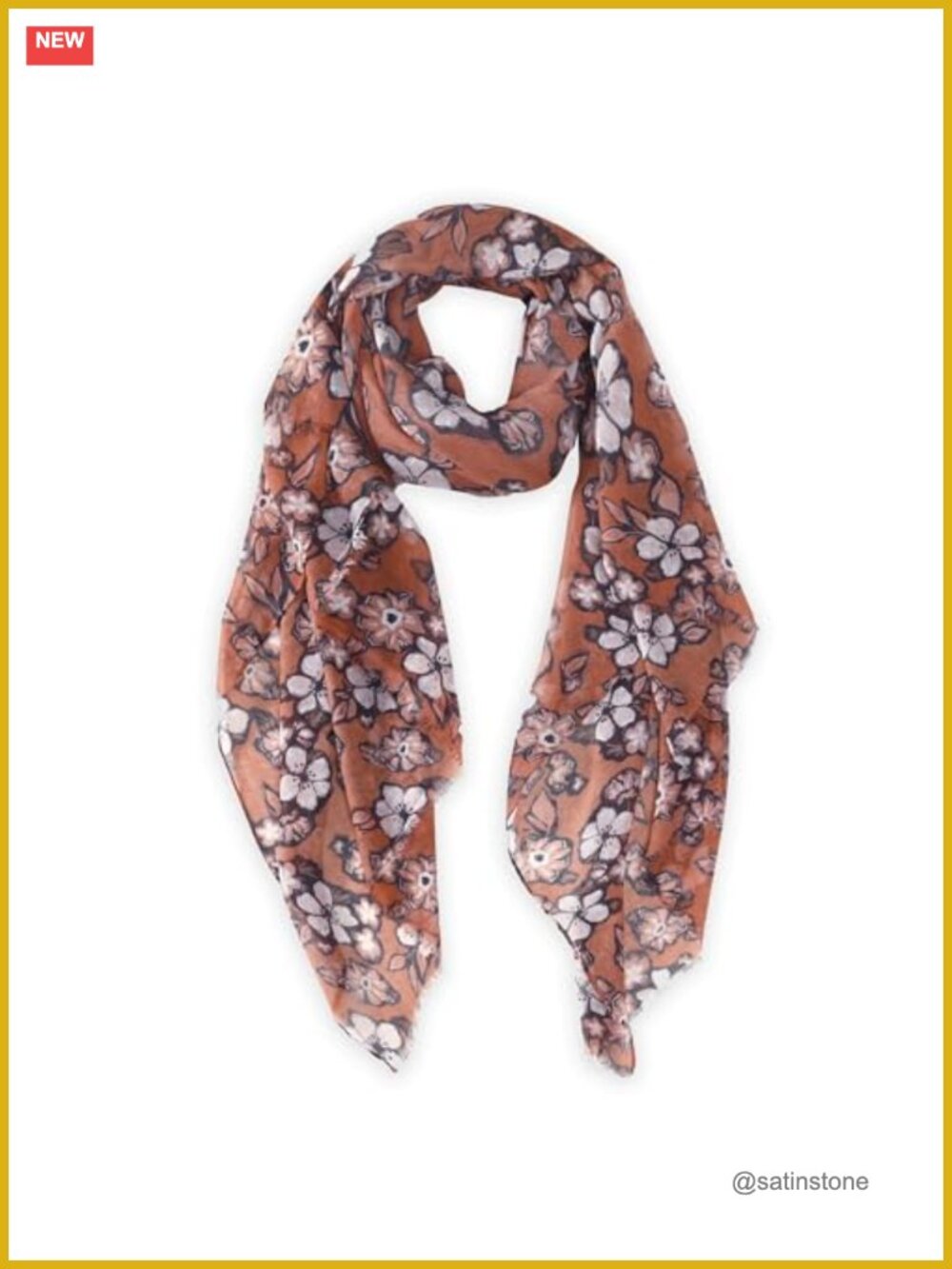 Lightweight Floral Fashion Wrap Shawl, Viscose Scarf for Women, Winter